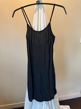 Black Slip Dress with Spaghetti Straps